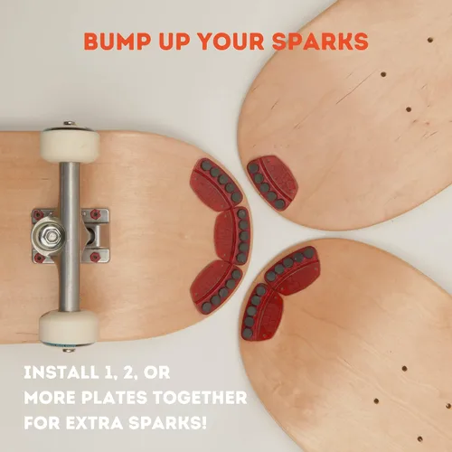 Vista 4 de Placa de Chispas Tail Devil Skateboard - Chispas para Tu Patineta, Accesorio Definitivo del Patinador, Una Placa de Cola Adjunta para Efecto