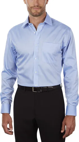 Vista 2 de Tommy Hilfiger Camisa de vestir para hombre, ajuste regular, sin planchado, color liso