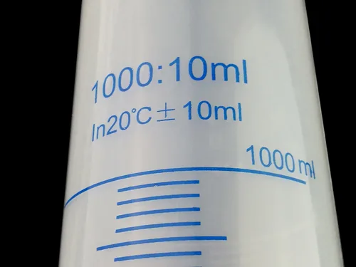 Vista 5 de Winterworm® Cilindro graduado plástico transparente 33.8 fl oz para pruebas de laboratorio