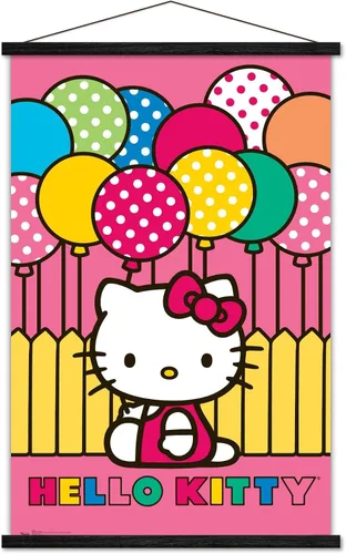 Vista 19 de Trends International Hello Kitty - Póster de pared de Mimmy, 14.725 x 22.375 pulgadas, versión enmarcada de madera de granero