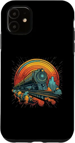 Vista 8 de Funda para iPhone 16 Train Locomotora y modelo de trenes de ferrocarril