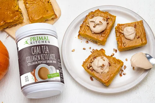 Vista 4 de Primal Kitchen Chai Tea Colágeno Keto Latte en polvo, mezcla de bebida de péptido de colágeno, 8.55 onzas