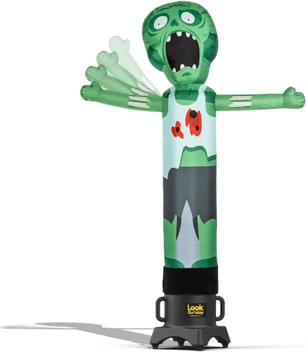 Vista 11 de LookOurWay Juego inflable de tubo para hombre de Halloween Air Dancers Inflable de monstruo loco de 20 pies con soplador de 12 pulgadas Monster