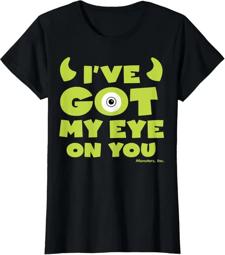 Vista 38 de Disney Pixar Monsters Inc Mike Wazowski Eye On You - Camiseta, Negro, S