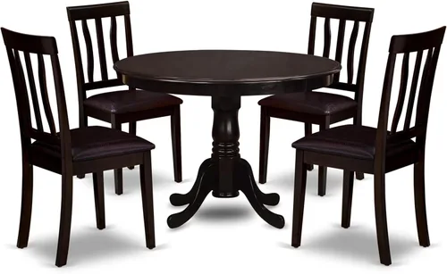 Vista 14 de East West Furniture HLAN3-BCH-C - Juego de mesa de comedor, 3 piezas