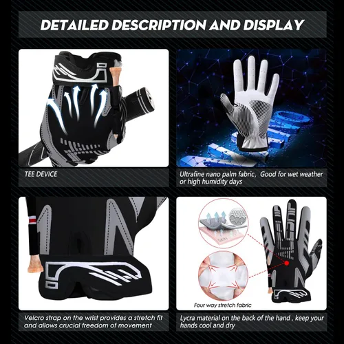 Vista 6 de Guante de golf para hombre, cuero transpirable con excelente agarre y guante de golf duradero y duradero, perfecto para adultos, ideal