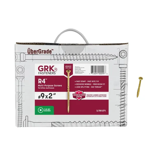 Vista 10 de GRK Fasteners R4™ #9 x 1-1/2" Tornillos multiusos para enmarcar, 820 PCS