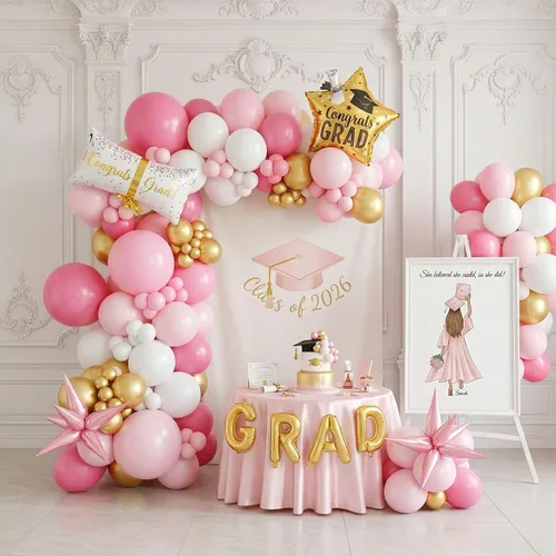 Vista 8 de Kit de guirnalda de globos morado real dorado blanco 126 piezas globos de papel aluminio de corona de explosión estelar de lujo de doble relleno