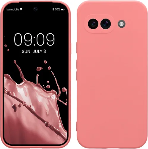 Vista 123 de kwmobile Funda compatible con Google Pixel 9 - Funda protectora delgada de TPU para teléfono - Acabado mate suave - Piedra antigua