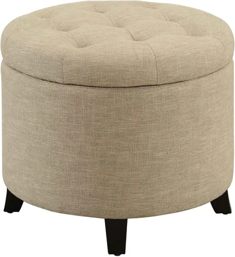 Vista 11 de Convenience Concepts Designs4Comfort - Otomana de almacenamiento, piel sintética negra