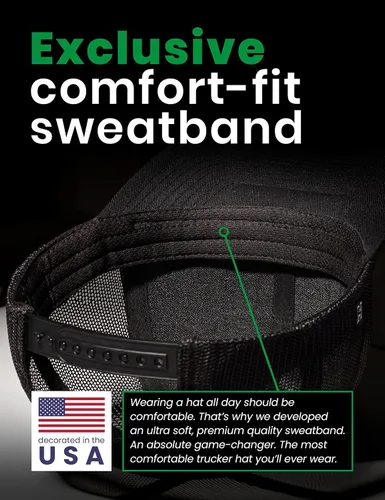 Vista 5 de HAKA Sombrero de la bandera estadounidense, sombrero de camionero de Estados Unidos para hombres y mujeres, gorra de béisbol ajustable, malla a