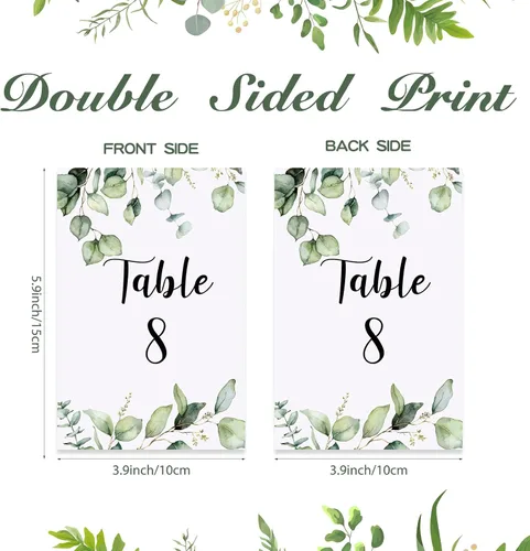 Vista 2 de Spakon 52 piezas de números de mesa de boda 1-25 y 1 tarjeta de cabeza con 26 soportes dorados de números de mesa de corazón para boda, cumpleaños