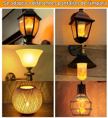 Vista 6 de CPPSLEE - Bombillas LED de llama mejoradas, bombillas parpadeantes de 4 modos, bombilla de llama de base E26 para decoraciones de Halloween al aire
