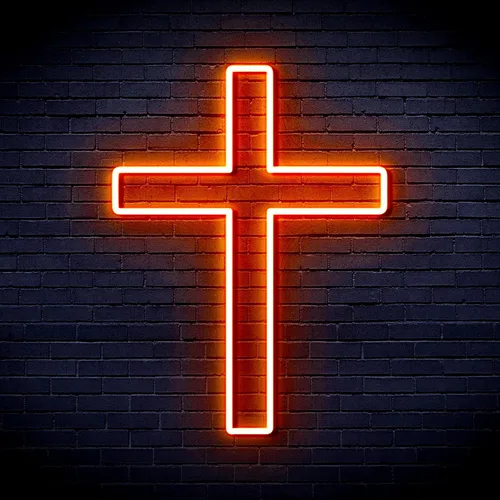 Vista 10 de ADVPRO Cruz Jesús Decoración Para El Hogar Flex Silicona LED Neon Sign - Azul - st16s33-fnu0059-b