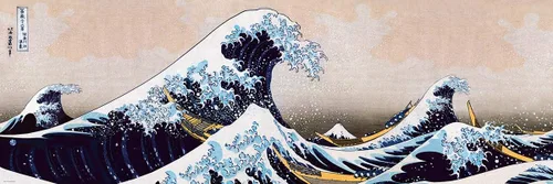 Vista 2 de Gran Ola de Kanagawa (Expansión sobre las obras, de Katsushika Hokusai)