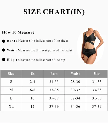 Vista 7 de OWICA Conjunto de bikini de cintura alta con efecto push up, traje de baño de 3 piezas ajustable con control de abdomen para mujer, parte delantera