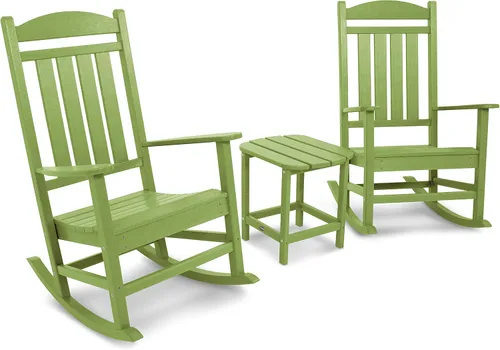 Vista 13 de POLYWOOD Juego de 3 piezas Presidential Rocker Aruba