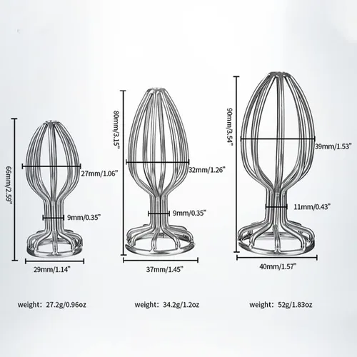 Vista 6 de Tapón anal anal de metal hueco Anal Plug Juguetes sexuales para adultos Masaje de próstata Stainles Consolador anal de acero para hombres y mujeres