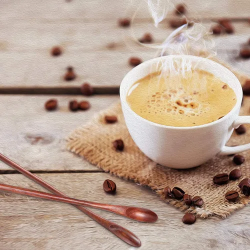 Vista 5 de 4 cucharas de madera para mezclar café de mango largo, cucharas de té helado de madera, cuchara pequeña para mezclar café, té, bebidas, 7.87 pulgadas