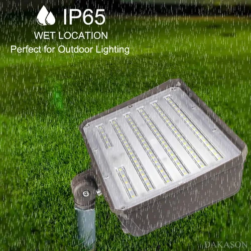 Vista 5 de DAKASON Paquete de 2 focos LED de 100 W para exteriores, fotocélula del atardecer al amanecer, montaje ajustable para nudillos, 13000 lm 5000 K