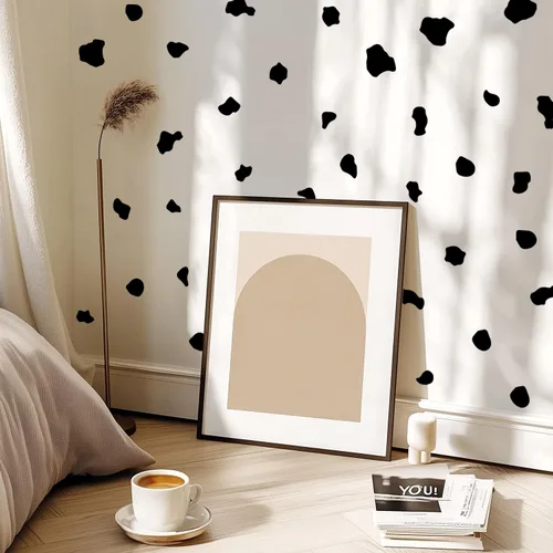 Vista 20 de Calcomanías de pared de lunares coloridos, pegatinas de pared de puntos de acuarela para niños, bebés, niñas, adolescentes y habitación de guardería