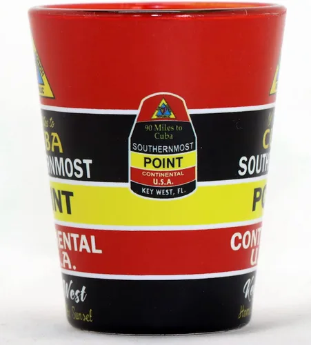Vista 4 de Key West Florida - Vaso de chupito para entrada y salida