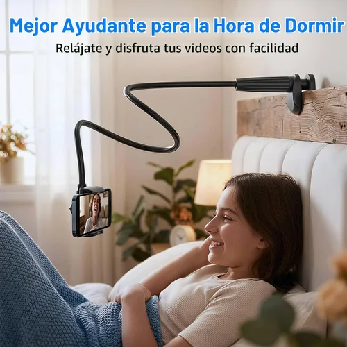 Vista 6 de MAGIPEA Soporte de teléfono de cuello de cisne para cama, soporte flexible de teléfono celular de 34 pulgadas para escritorio, soporte de abrazadera