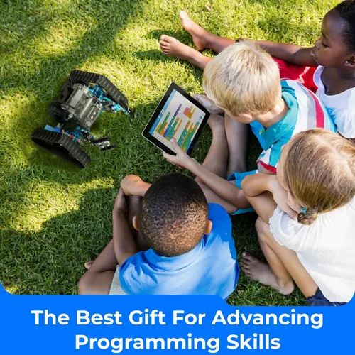 Vista 8 de Makeblock mBot2 Rover Emo Robot Programación para niños, kit de robótica interactiva de aprendizaje y juego al aire libre, codificación de control