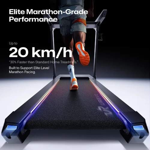 Vista 7 de 1st Smart Home - Cinta de correr solo para maratonistas con masajeador inteligente de pantorrillas, cintas de correr silenciosas UREVO para el hogar