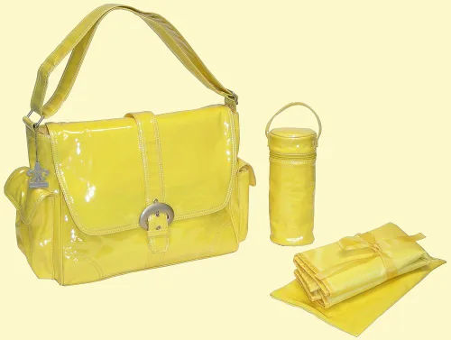 Vista 8 de Kalencom Bolsa de hebilla laminada, pana de chocolate