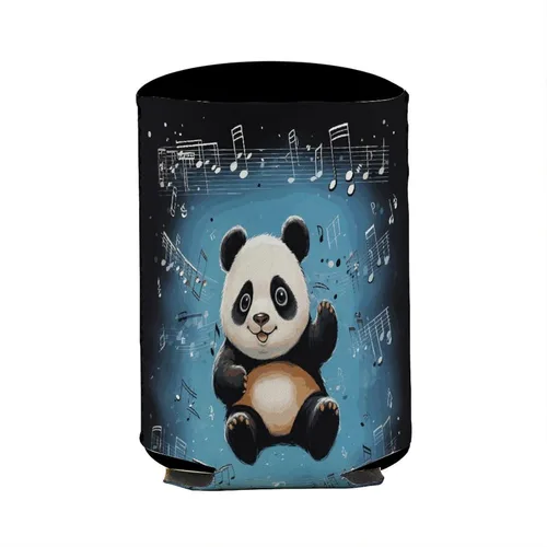 Vista 8 de Panda Dancing on Musical Notes Cup Sleeve Reusable Iced Coffee Sleeves Insulator Sleeve for Cold Beverages Standard Can Covers Non-slip Beer Bottle