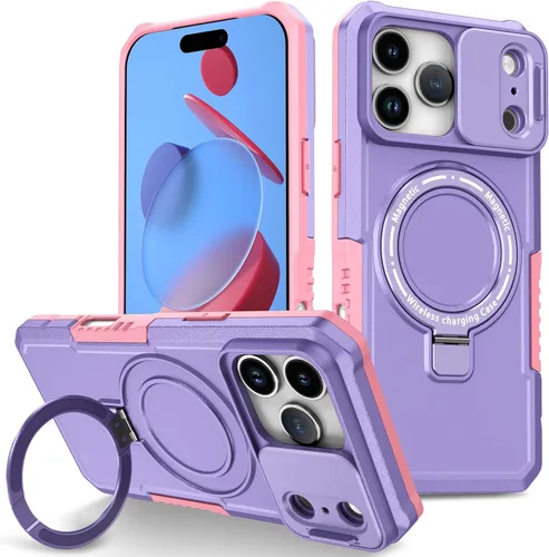 Vista 116 de Funda magnética para iPhone 11, soporte de anillo con ventana corrediza, funda protectora mate a prueba de golpes para iPhone 11 6.1, fundas