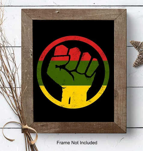 Vista 8 de Black Art - Arte de pared afroamericano - Letrero - Bandera afroamericana - Decoración de habitación de derechos civiles, decoración del hogar