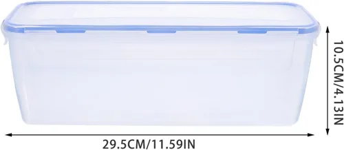 Vista 2 de Cabilock Caja de almacenamiento de fideos rectangular Recipientes de pasta grandes Tapa sellable para cocina