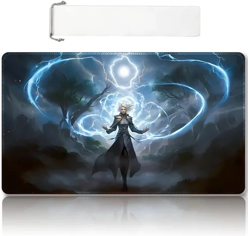 Vista 31 de Tapete de juego MTG cosido de alta calidad con zonas y parte trasera de goma antideslizante, tapete de juego TCG para MTG y otros juegos de cartas