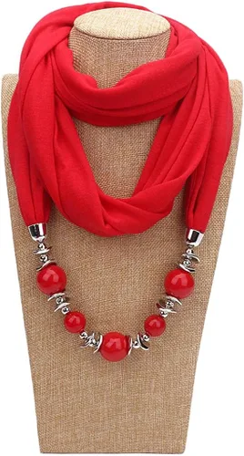 Vista 4 de W-FIGHT - Collar para mujer, diseño de bufanda, color sólido