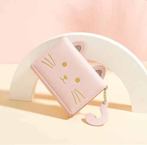 Vista 7 de Sunwel Fashion Cartera pequeña y bonita para cupcakes helados triple monedero bolsillo para efectivo tarjetero para ventana de identificación
