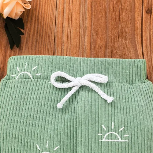 Vista 5 de PATPAT Ropa para bebé recién nacido, con estampado de letras, mameluco, pantalones, gorro, 3 piezas