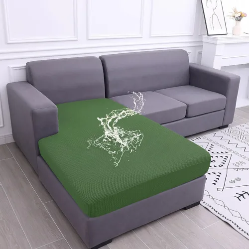 Vista 108 de Fundas impermeables para sofá seccional, fundas de cojín antideslizantes para sofá Ajuste seccional en forma de L, tela jacquard elástica, parte