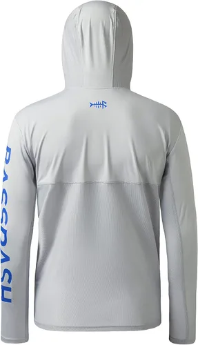 Vista 2 de BASSDASH UPF 50+ - Sudadera con capucha para hombre, protección solar UV, manga larga, rendimiento