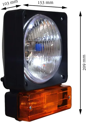 Vista 5 de Retroexcavadoras Cargadoras Faro JCB Piezas Montaje Ámbar/Transparente Lente faro con bombillas de 12 V Compatible para JCB 2CX 3C 3XC 4CX