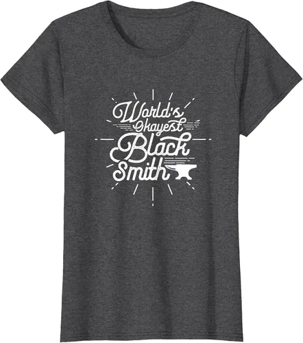 Vista 85 de Blacksmith Blacksmithing Forge Metalsmith Forging T-Shirt Asphalt Grey