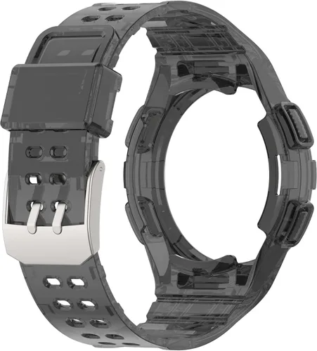Vista 4 de VeveXiao Glacier - Correa resistente para Samsung Galaxy Watch 4 de 1.575 pulgadas con accesorios de parachoques, Galaxy Watch 4 de 1.575 pulgadas