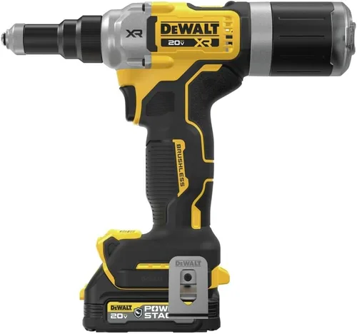 Vista 5 de DEWALT Herramienta de remache inalámbrica MAX XR de 20 V, 1/4 de pulgada, batería y cargador incluidos (DCF414GE2)