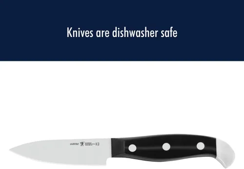 Vista 7 de HENCKELS Cuchillo de chef compacto de 3 pulgadas ultraafilado, diseñado en Alemania con más de 100 años de maestría, color negro/acero inoxidable