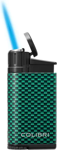 Vista 5 de Colibri EVO - Encendedor de butano recargable con llama de un solo chorro en ángulo, resistente al viento, fácil de usar, con agarre de fibra