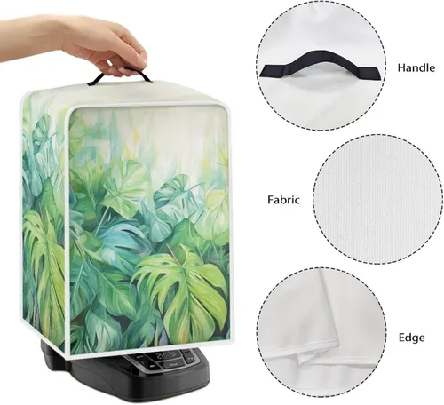 Vista 148 de Funda para cafetera, poliéster, azul, se adapta a la mayoría de máquinas de café estándar, protector resistente al polvo, huellas dactilares Playa