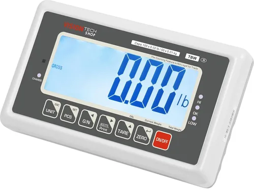 Vista 2 de VisionTechShop Báscula de sobremesa TBW-100 para almacén báscula de envío industrial y, Lb/Kg conmutable, capacidad de 100 libras, legibilidad