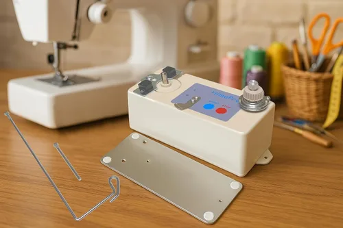 Vista 5 de HimaPro Bobinadora Automática para Máquina de Coser Bobinadora Eléctrica - Bobinadora Eléctrica - Ranura Ajustable para Bobina - Experiencia