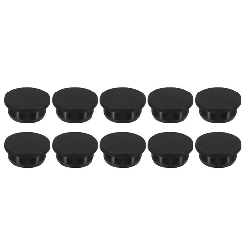 Vista 14 de MECCANIXITY Tapón de agujero de goma de silicona de 0.610 in de diámetro, tapón flexible suave para agujero de 0.591 in, negro, 10 piezas